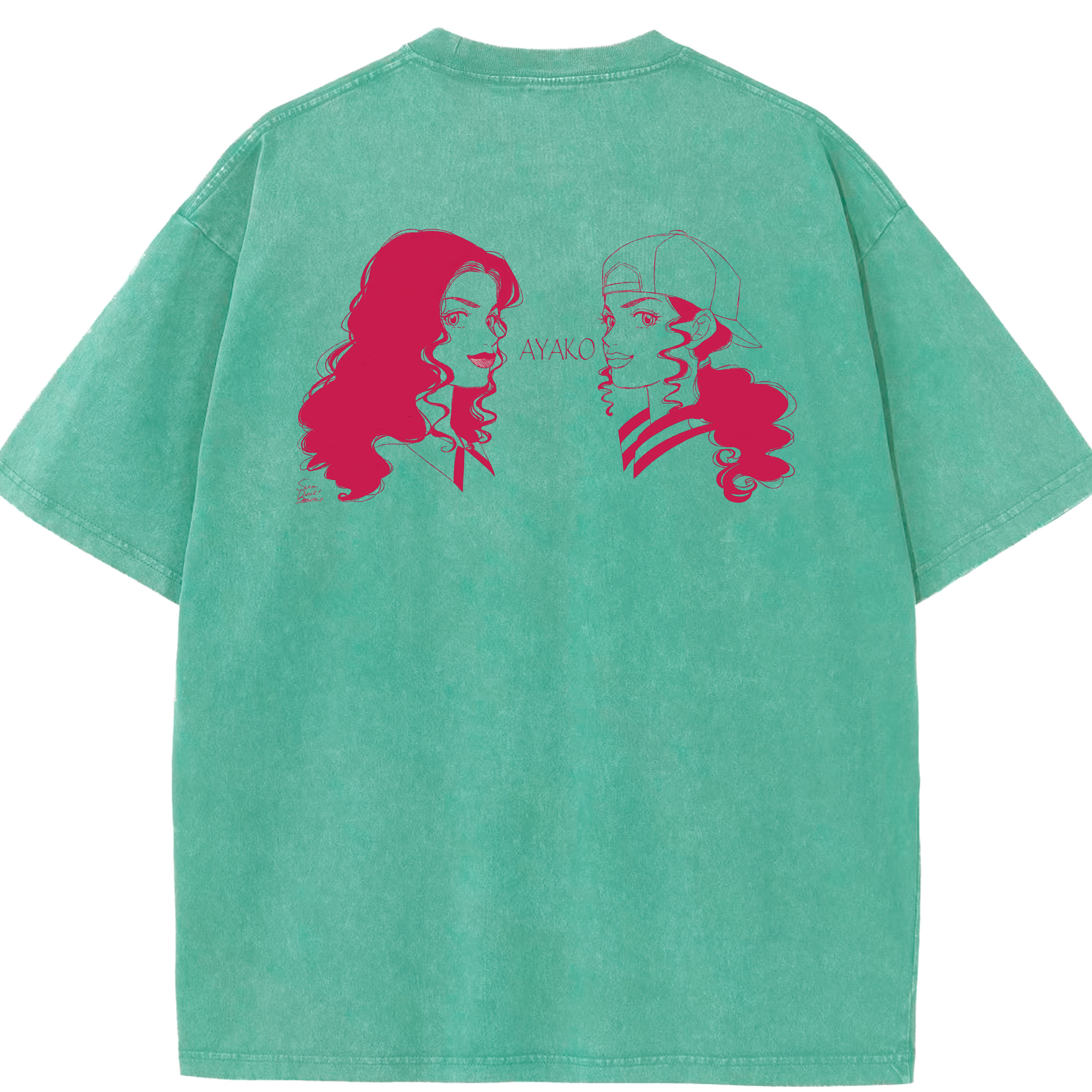 SLAM DUNK／スラムダンク 綿100% ヴィンテージ風 半袖Tシャツ（背面プリント）